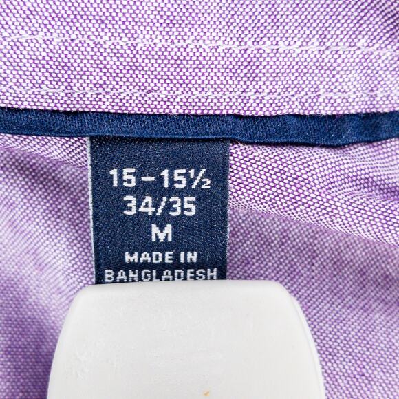 Tommy Hilfiger Dress Shirt Men's 15-15.5 34/35 Regular Fit Strech Purple - Picture 8 of 14
